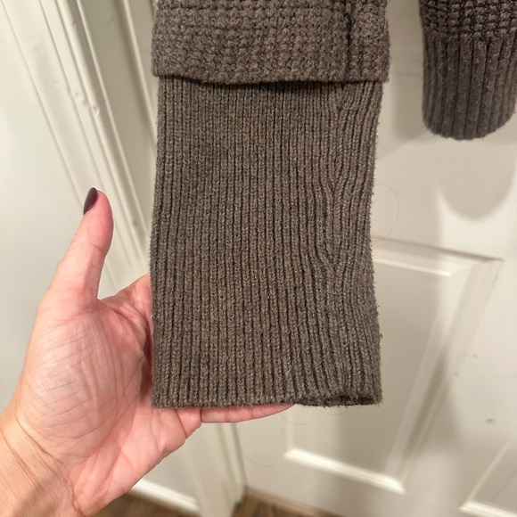MARKET & SPRUCE Brown Cowl Neck Waffle Stitch Sweater Size XL Great Cond. - Picture 8 of 12